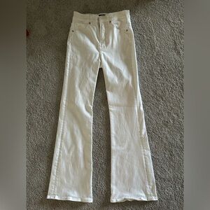 Express Women's White Flare Jeans High Rise